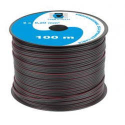 Przewód głośnikowy kabel CCA czarno-czerwony 2x0,2mm 100m